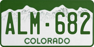 CO license plate ALM682