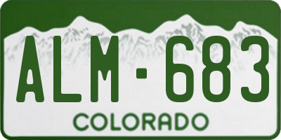 CO license plate ALM683