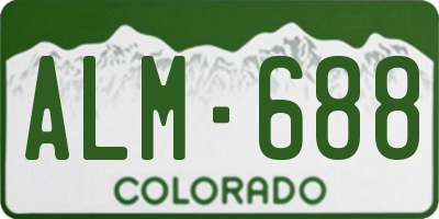 CO license plate ALM688