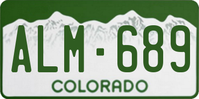 CO license plate ALM689