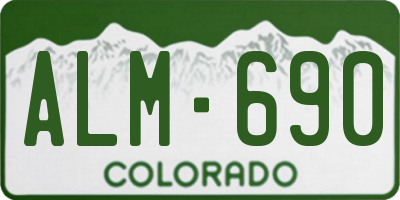 CO license plate ALM690