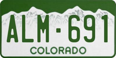 CO license plate ALM691
