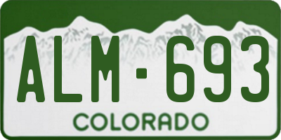 CO license plate ALM693