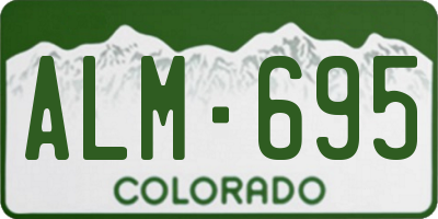 CO license plate ALM695
