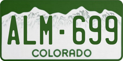CO license plate ALM699