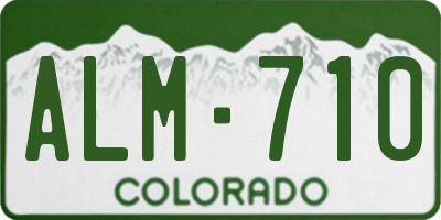 CO license plate ALM710