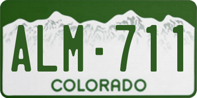 CO license plate ALM711