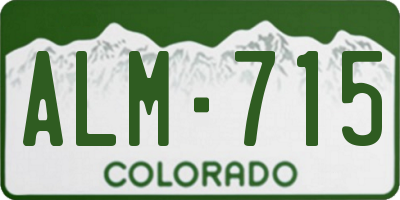CO license plate ALM715