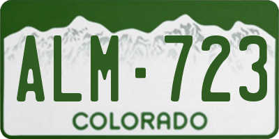 CO license plate ALM723