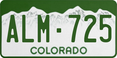 CO license plate ALM725