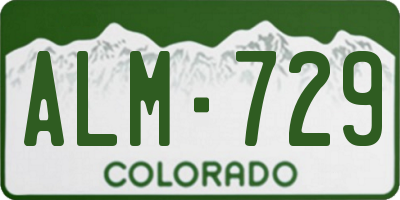 CO license plate ALM729