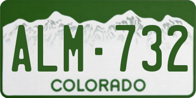 CO license plate ALM732