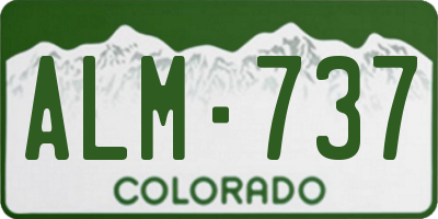 CO license plate ALM737
