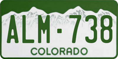 CO license plate ALM738