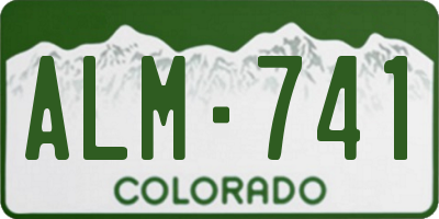 CO license plate ALM741