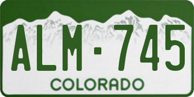 CO license plate ALM745