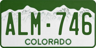 CO license plate ALM746
