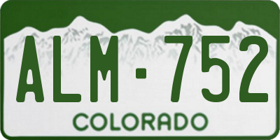 CO license plate ALM752