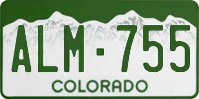 CO license plate ALM755