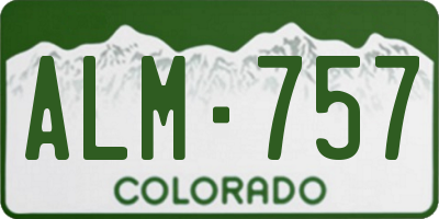 CO license plate ALM757