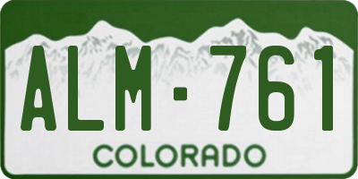 CO license plate ALM761