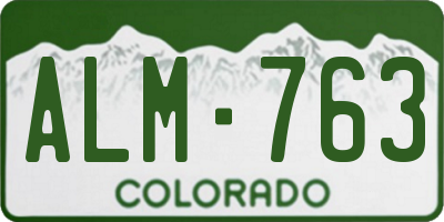 CO license plate ALM763