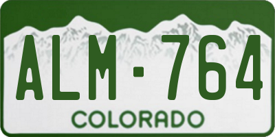 CO license plate ALM764