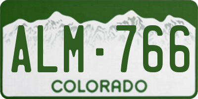 CO license plate ALM766