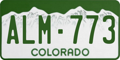 CO license plate ALM773