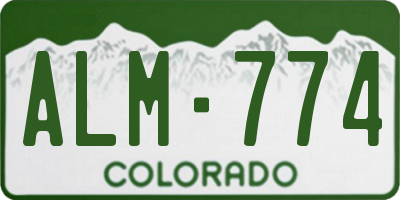 CO license plate ALM774