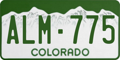 CO license plate ALM775