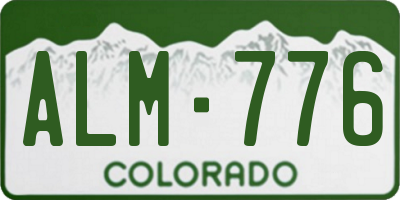 CO license plate ALM776