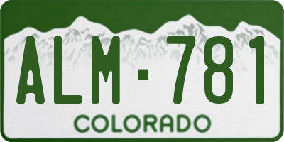 CO license plate ALM781