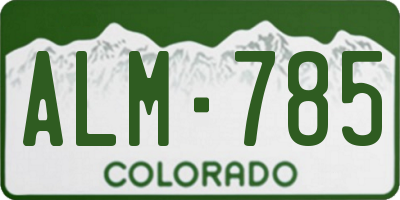 CO license plate ALM785