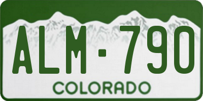 CO license plate ALM790
