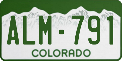 CO license plate ALM791