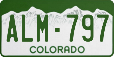 CO license plate ALM797