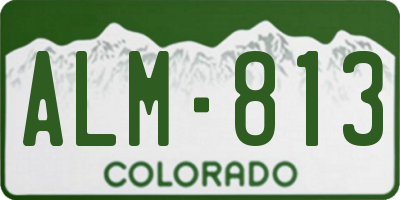 CO license plate ALM813