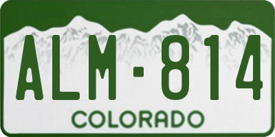 CO license plate ALM814