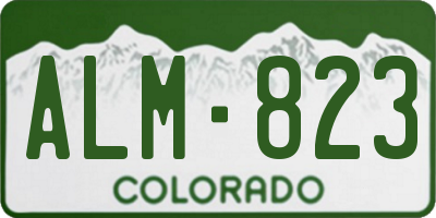 CO license plate ALM823