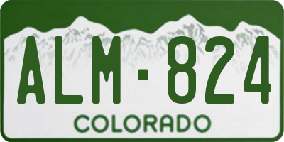 CO license plate ALM824