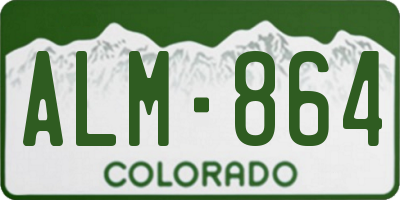 CO license plate ALM864