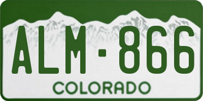 CO license plate ALM866