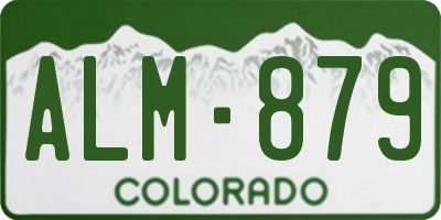 CO license plate ALM879
