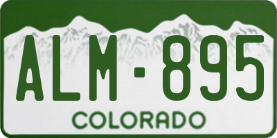 CO license plate ALM895