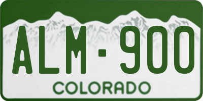 CO license plate ALM900