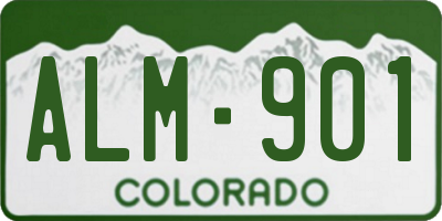 CO license plate ALM901