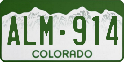 CO license plate ALM914