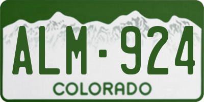 CO license plate ALM924