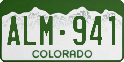 CO license plate ALM941